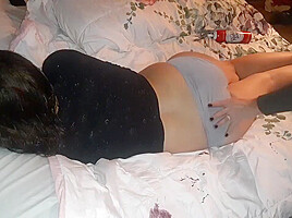 My Girlfriend Eats Whipped Cream Off My Ass Then Fucks My Pussy