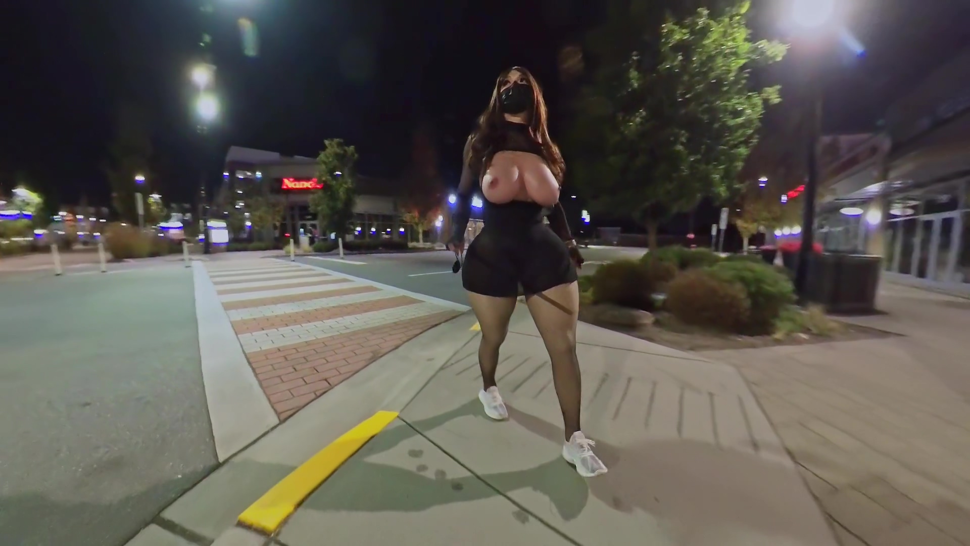 Flashing A Shy Staff At Shopping Mall