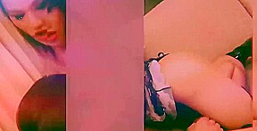 Teen Ladyboy in Grey Dress Pulls out a Monster